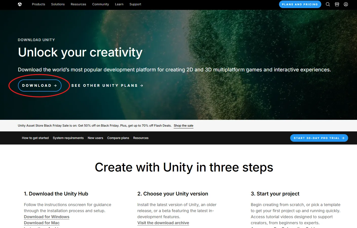 Download Unity Hub